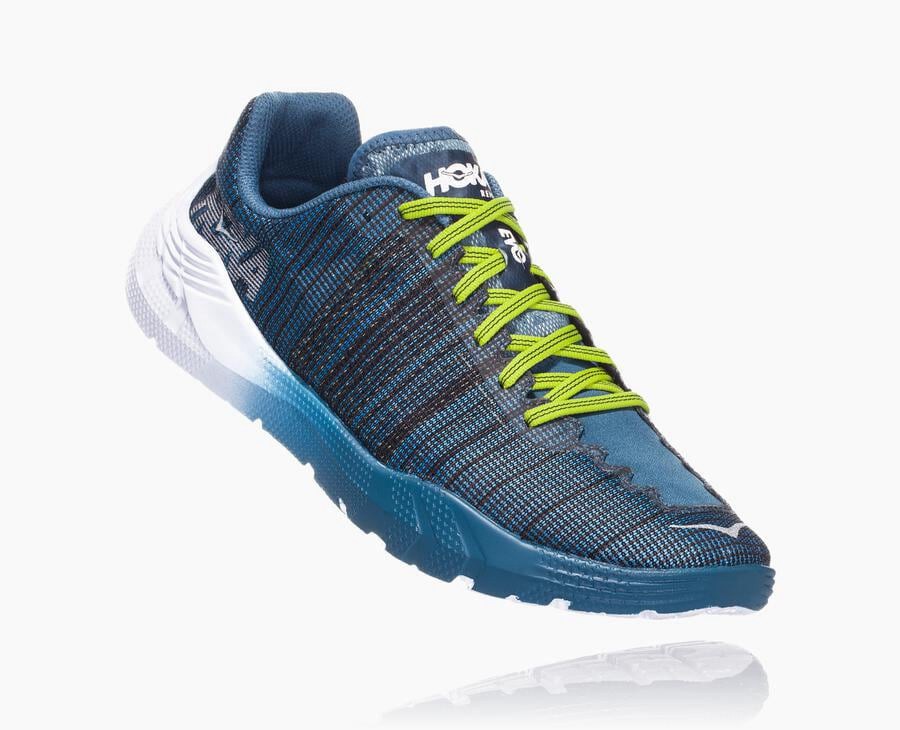 Hoka One One Evo Rehi - Men Running Shoes - Navy/White,Australia IGV-615078